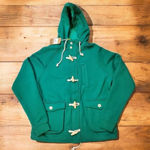 Mcnairy & Co Duffel Hoodie Mens M Kelly Green Zippered Pockets NWT MSRP $224 - Picture 1 of 13